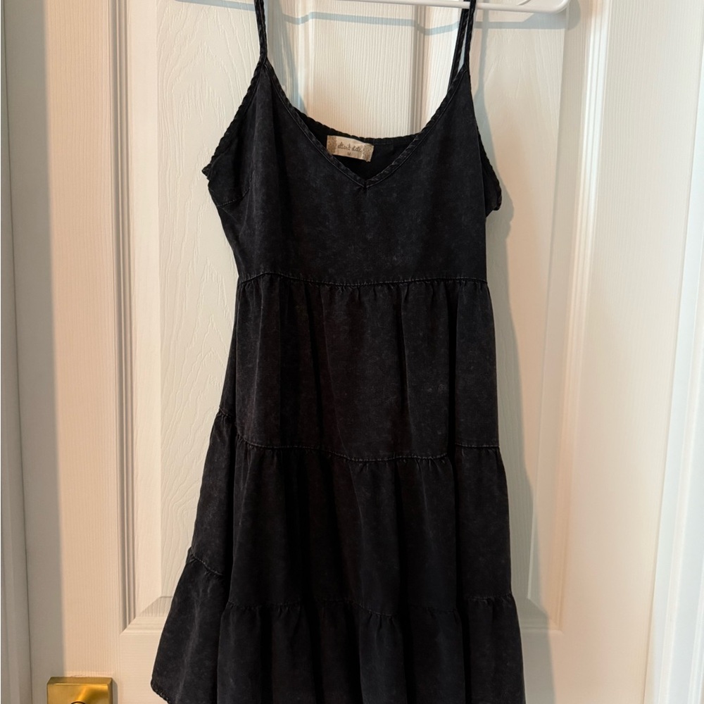 Altar'd State Charcoal V-Neck Dress
